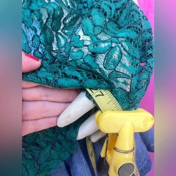 NWT Crochet see true green top with cap sleeves size XL - Picture 10 of 15